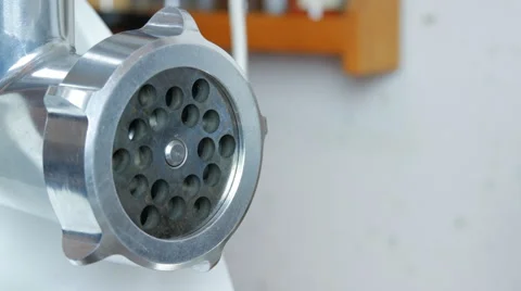 Close-Up Of Meat Grinder Video stock 60800697