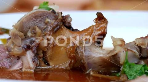 Close up of meat meal with detail Stock Photos