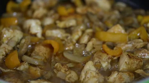 Close up of meat stew with vegetables Video stock 64547899