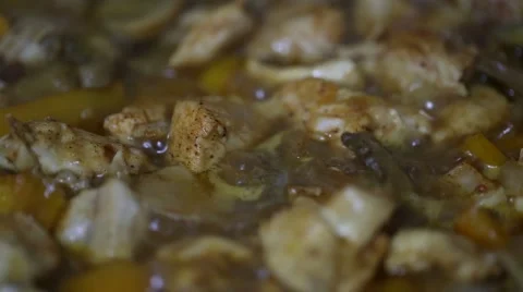 Close up of meat stew with vegetables Video stock 64966346