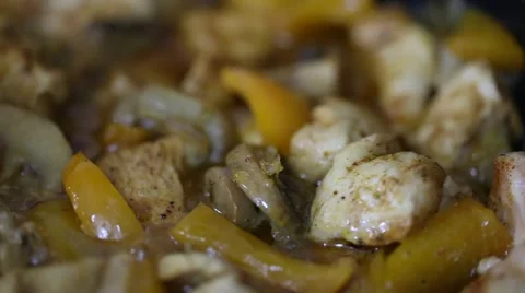 Close up of meat stew with vegetables Video stock 64967151