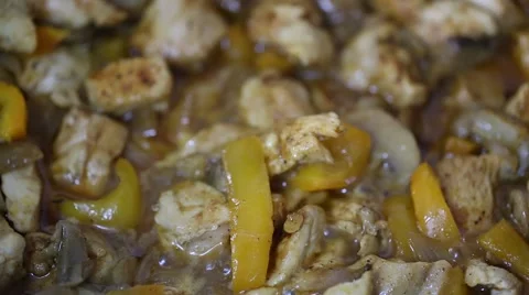 Close up of meat stew with vegetables Video stock 64967381