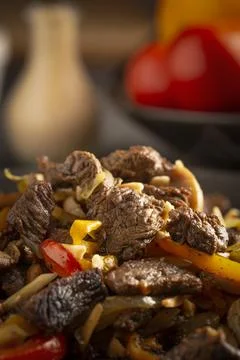 Close-up of meat with vegetables 写真素材