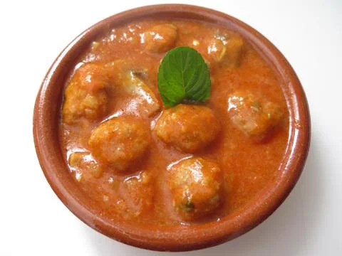Close-up of meatballs 库存照片
