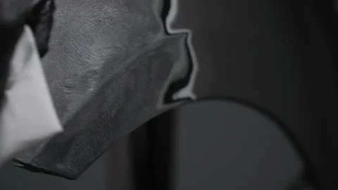 Close-up of a mechanic preparing a car body for painting Video stock 202158806