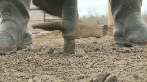 Close up of a  mechanical auger Stock Footage 459339
