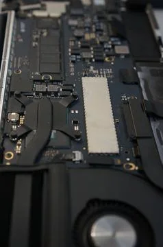 Close up of a mechanical base used to hold and connect the components of an.. Foto stock