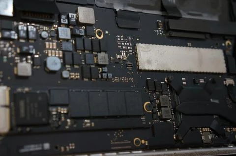 Close up of a mechanical base used to hold and connect the components of an.. Foto stock