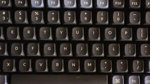 Close-up of Mechanical Keyboard with Red Enter Key. High-angle macro shot o.. 스톡 동영상 330424879