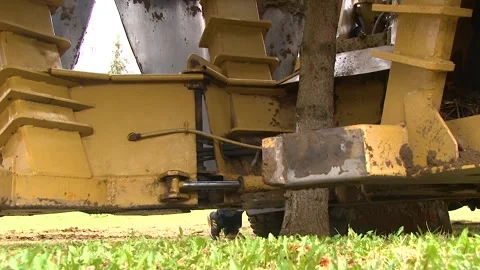 Close-Up of Mechanical Tree Planting Equipment in Operation Stock-Footage 344577436