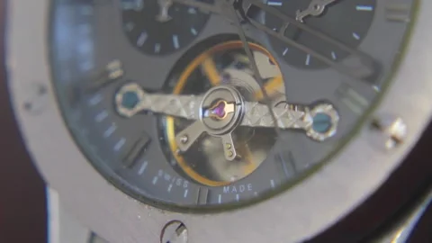 Close-up of a mechanical watch Video stock 292283938