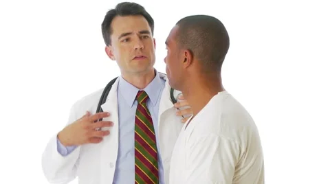 Close up of medical doctor consulting with patient Stock Footage