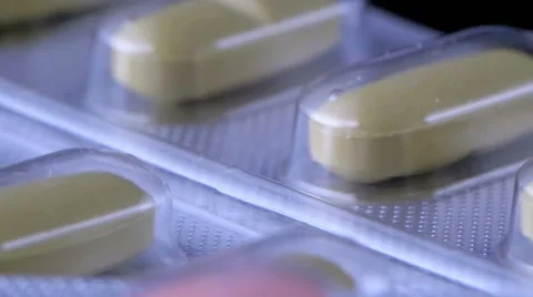 Close up of medications Stock Footage 46935899