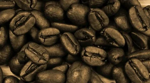 Close up of medium roasted coffee beans Stock Footage 21317495