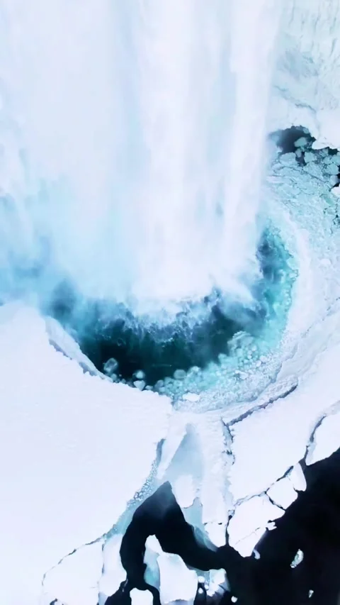 Close Up of Melting Ice and Flowing Glacial Water Stock Footage 331505475