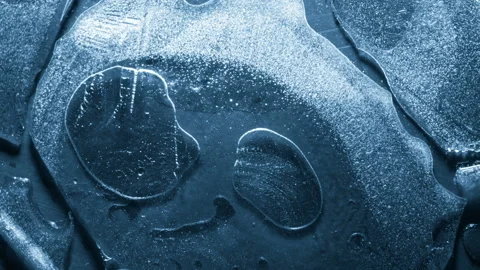 Close-up of melting ice on black background Stock-Footage 111153853
