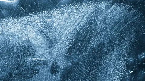 Close-up of melting ice on black background Stock-Footage 111180912