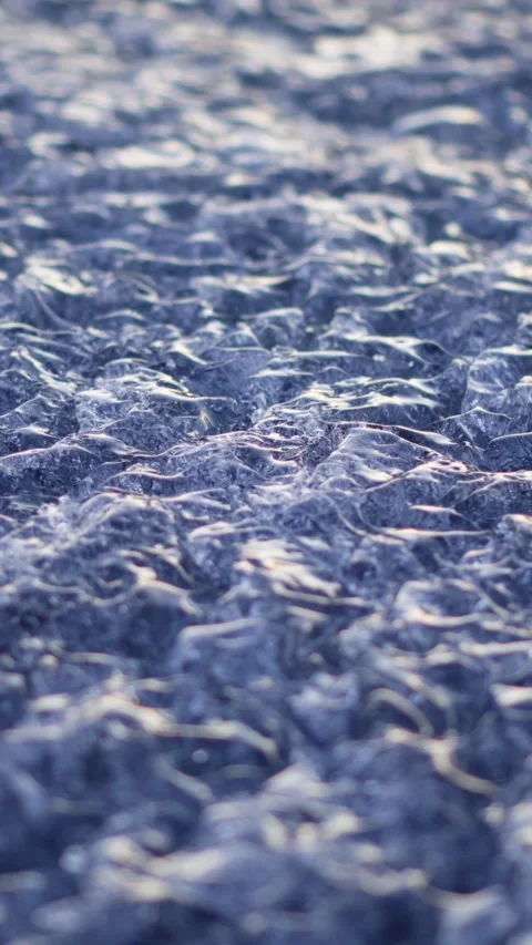 Close-up of melting ice on the lake. The structure of the ice. Spring. Stock Footage 267647193