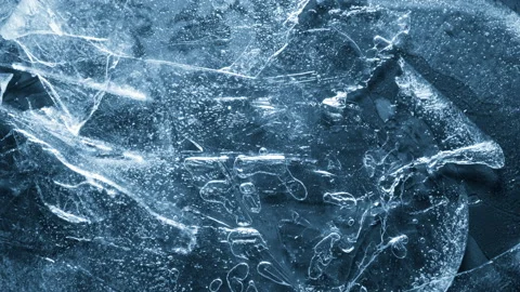Close-up of melting ice texture. 스톡 동영상 134988127