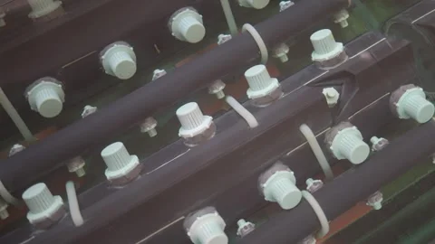 Close-up of membrane filters used in advanced water purification systems. Key st Stock Footage 304884824