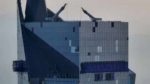 Close up of Merdeka 118 is the second tallest building in the world. Stock Footage 247860397