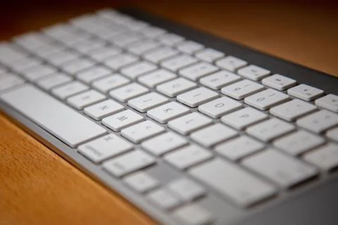 Close up to a metal computer keyboard Stock Photos