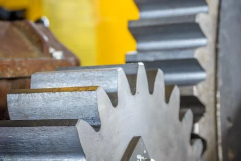Close-up of metal gear Stock Photos