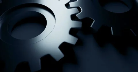 Close-up of metal gears. 3D rendering. Video stock 121700447