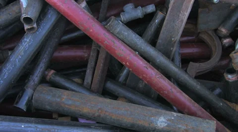 Close Up- Metal pieces 库存影片 38609675