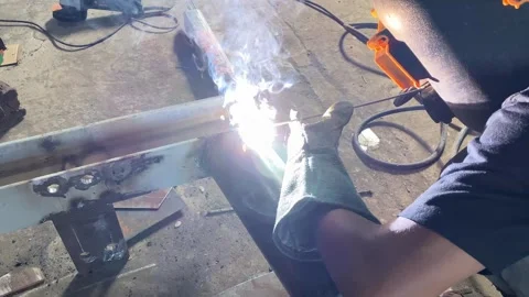 Close-up of metal welding Stock Footage 301181827