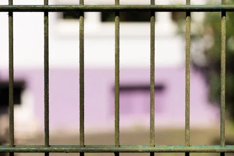 Close-up of a metal wire with blurred background Stock Photos