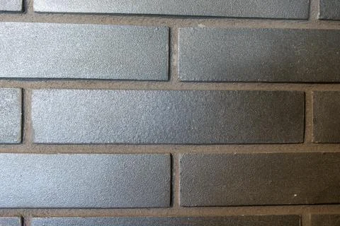 Close-Up of Metallic Gray Brick Wall Texture with Modern Architectural Finish Stock Photos