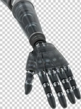Close up of metallic robotic arm Stock Illustration