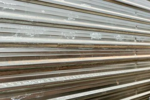 Close Up of Metallic Shutter Door for Backgrounds Foto stock