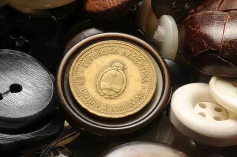 Close up on meter and buttons Foto stock