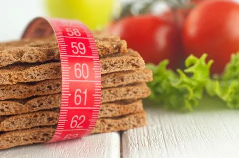 Close up of meter on the crispbreads Stock Photos