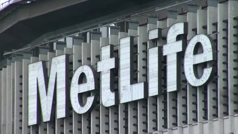 Close Up of MetLife Sign Video stock 245385018
