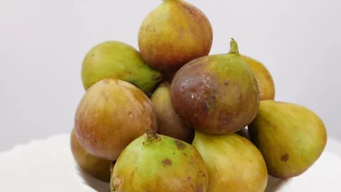 Close micro rotating shot of fig fruits, Fig fruits footage Stock Footage 148212142