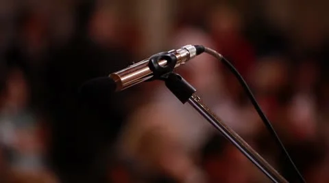 Close-up of microphone Stock Footage 8861392
