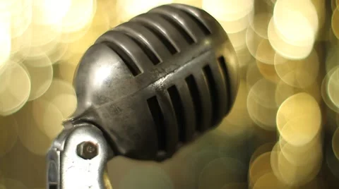 Close-Up of a Microphone Video stock 47461657