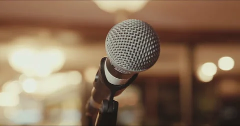 Close up of Microphone Stock Footage 204072167