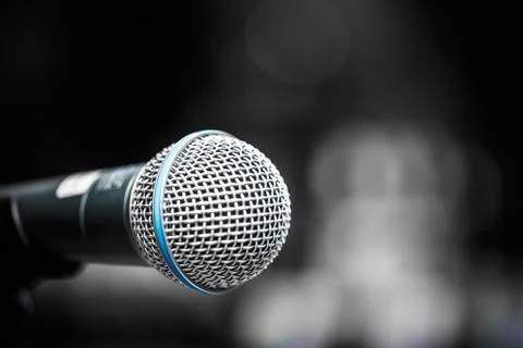 Close up of microphone Stock Photos
