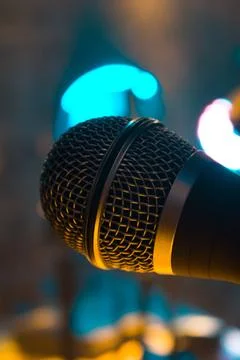 Close-up of a microphone Stock Photos