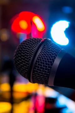 Close-up of a microphone Stock Photos
