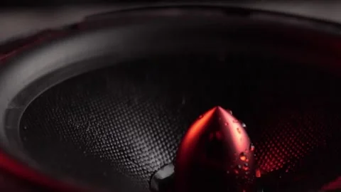 Close-up of microphone on stage against a black background with white lighting Stock Footage 152182760