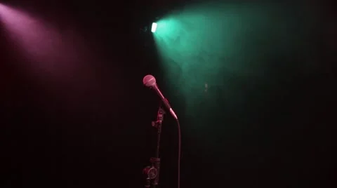 Close-up of microphone on stage Stock-Footage 50659589