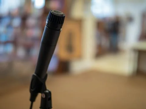 Close up of microphone in store Stock Photos