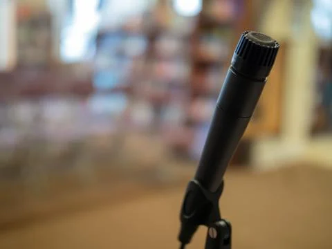 Close up of microphone in store Stock Photos