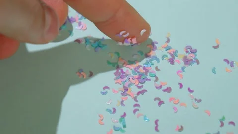 Close up microplastics. Creative concept of water pollution and global warming.  Stock Footage 198038006