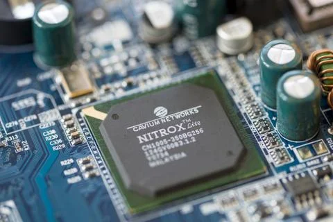 Close-up of a microprocessor 写真素材